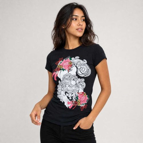 playera negra de mujer