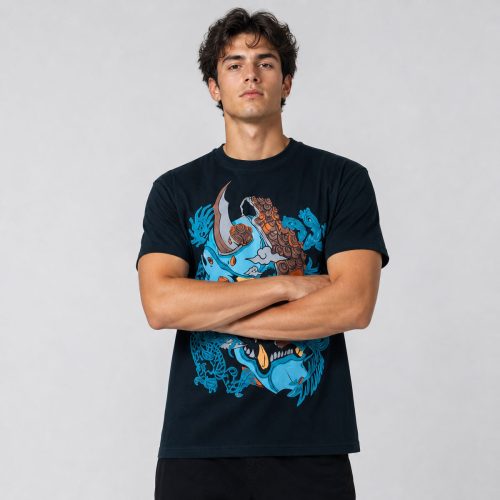 playera negra de hombre