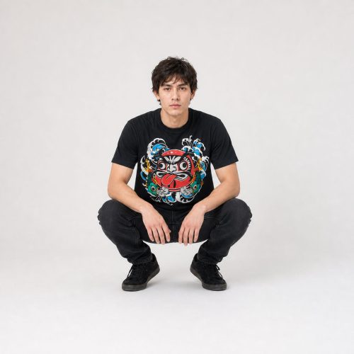 playera negra de hombre