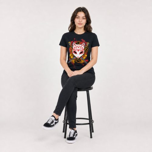 playera negra de mujer