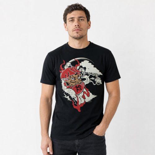playera negra de hombre