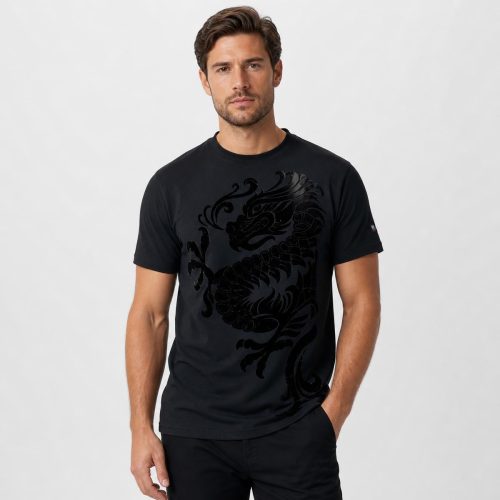 playera negra de hombre
