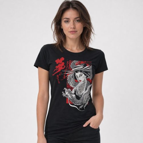 playera negra de mujer