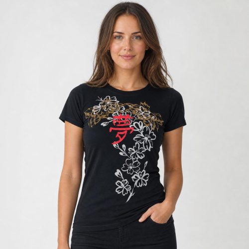 playera negra de mujer