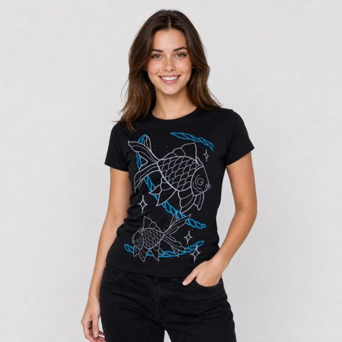 playera negra de mujer