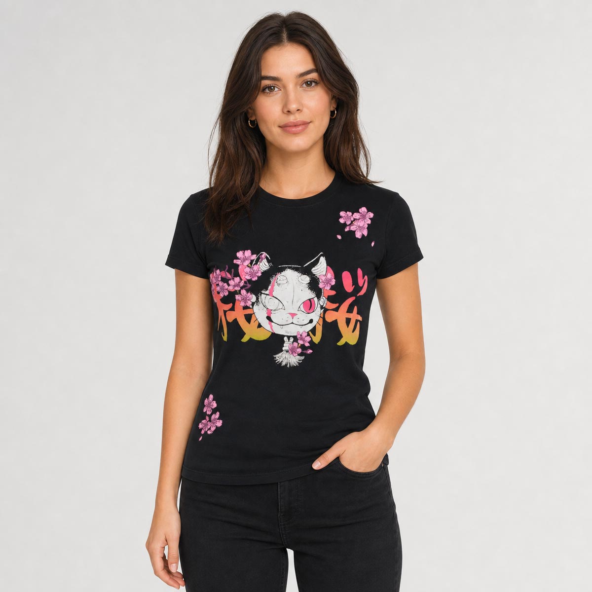 playera negra de mujer