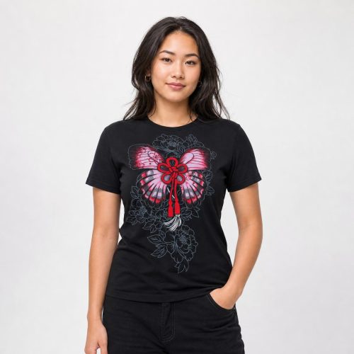 playera negra de mujer