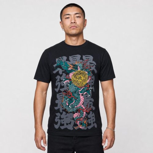 playera negra de hombre
