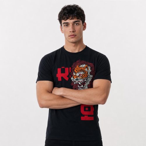 playera negra de hombre