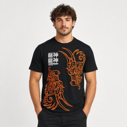 playera negra de hombre