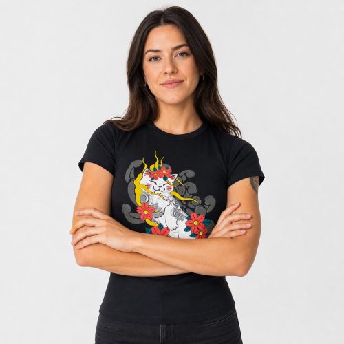playera negra de mujer
