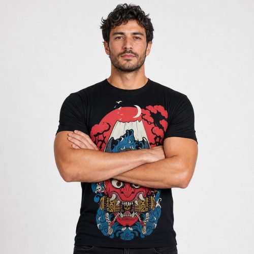 playera negra de hombre