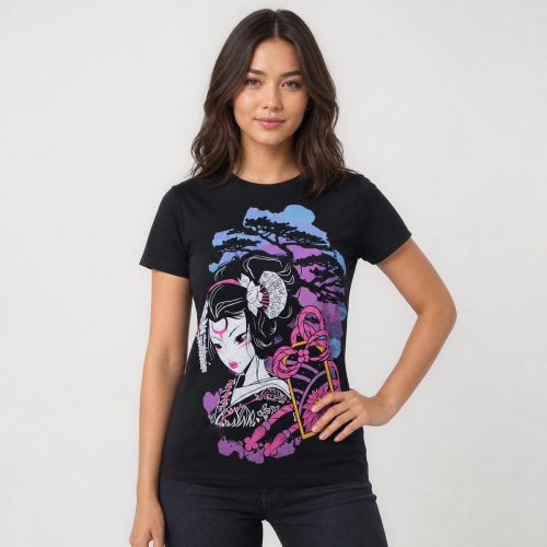 playera negra de mujer