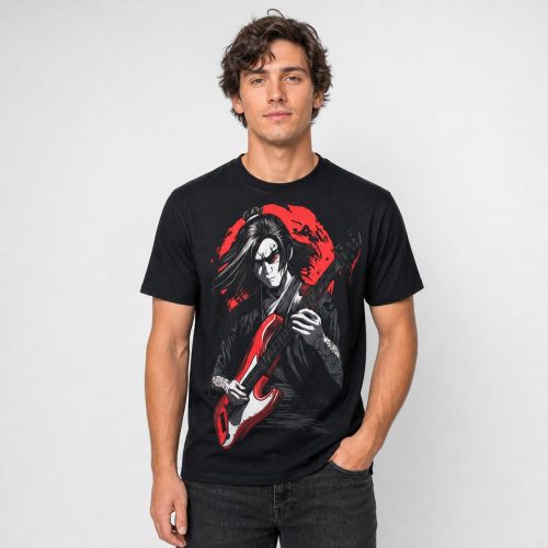 playera negra de hombre