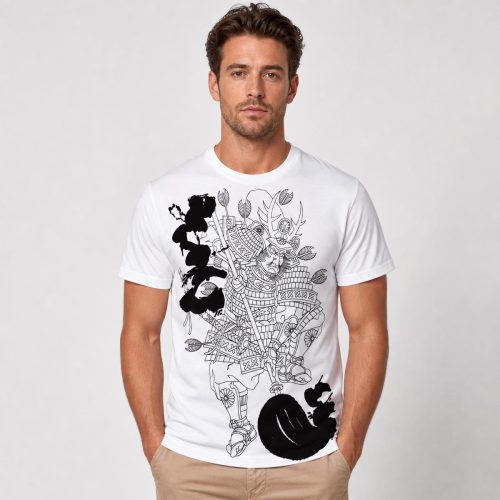 playera blanca de hombre