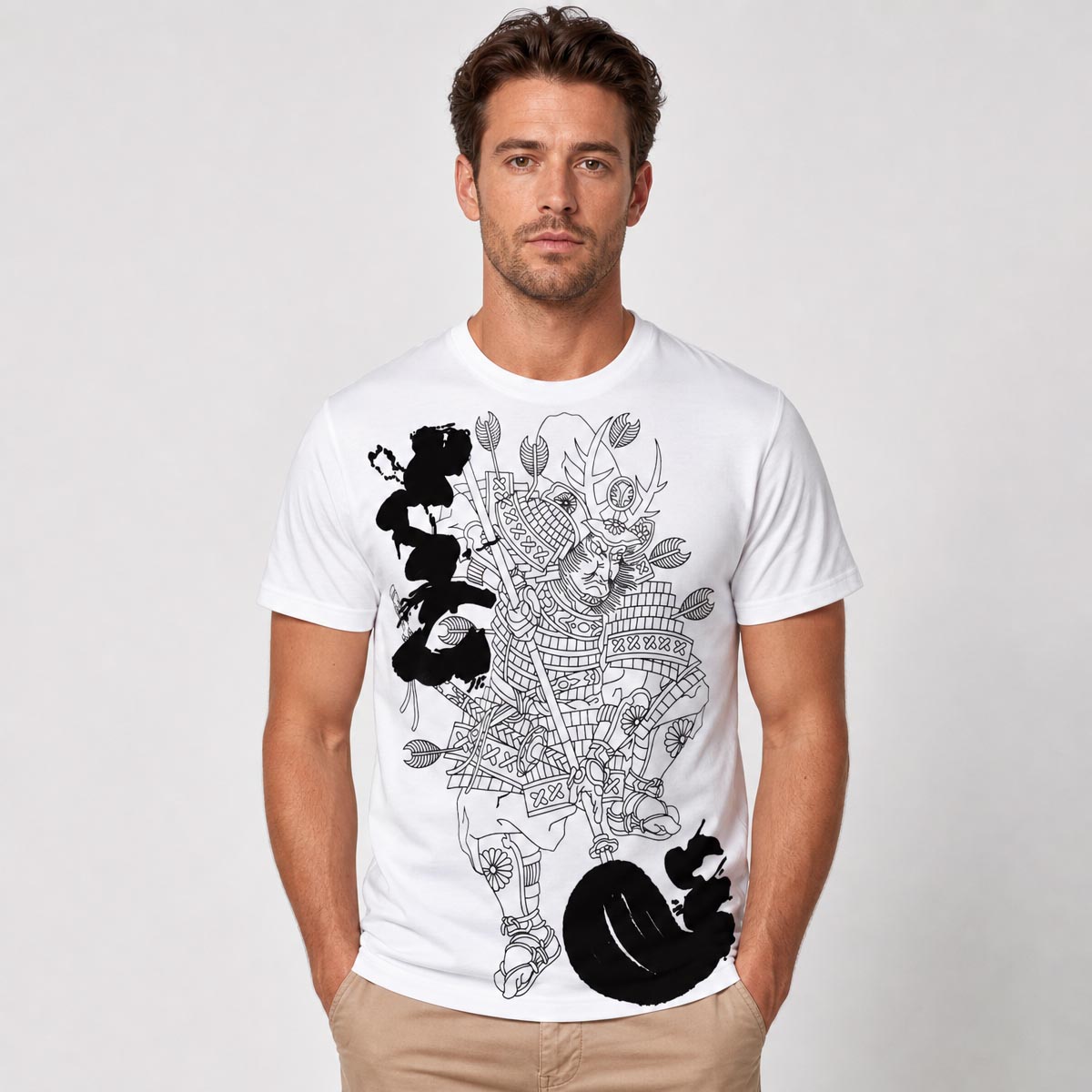 playera blanca de hombre