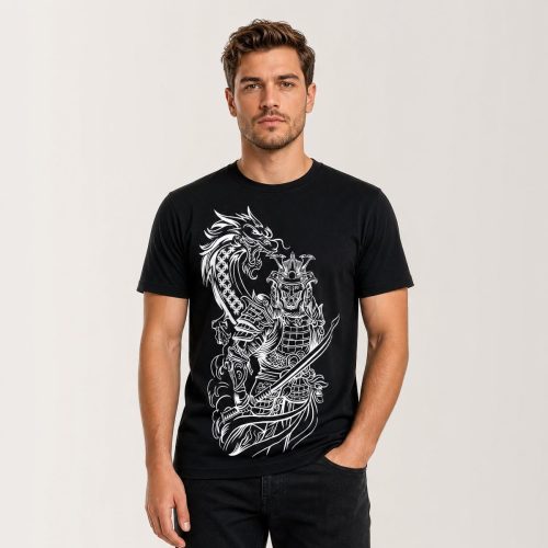 playera negra de hombre