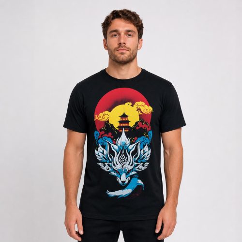 playera negra de hombre