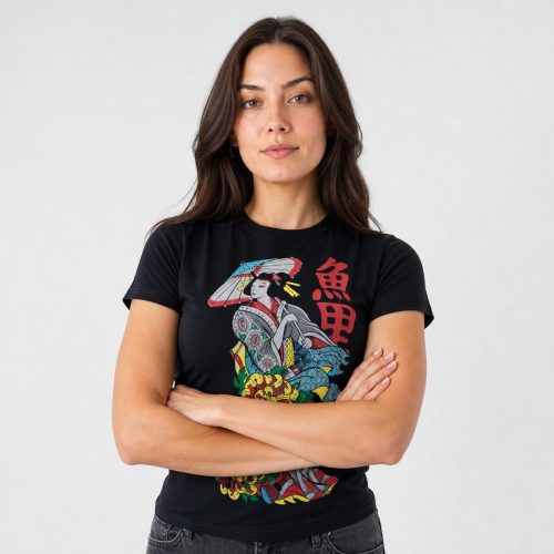 playera negra de mujer