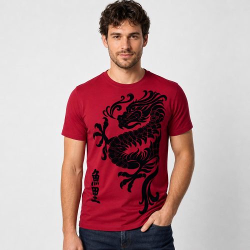 playera roja de hombre