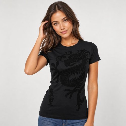 playera negra de mujer