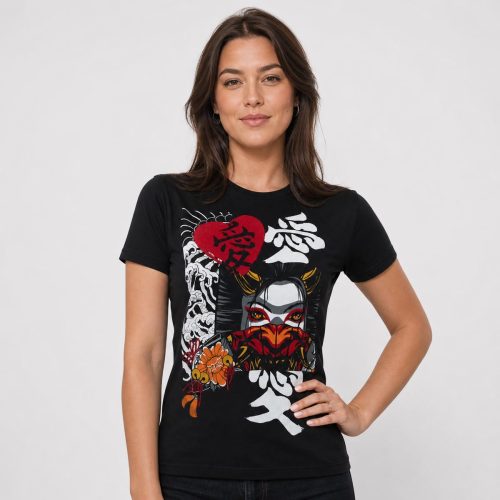 playera negra de mujer