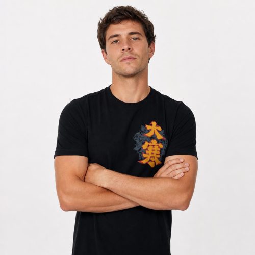 playera negra de hombre