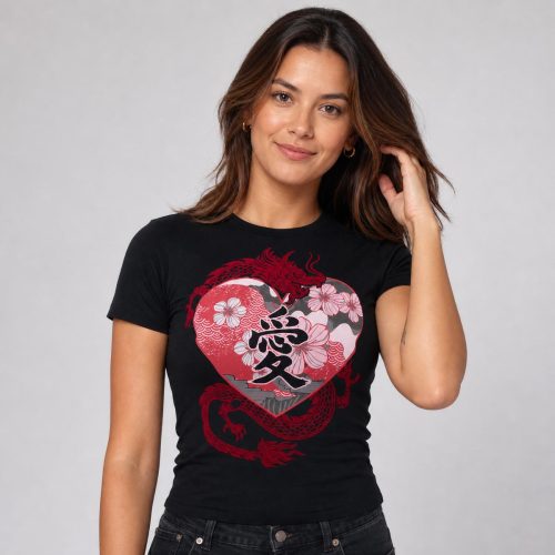 playera negra de mujer