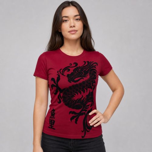 playera roja de mujer