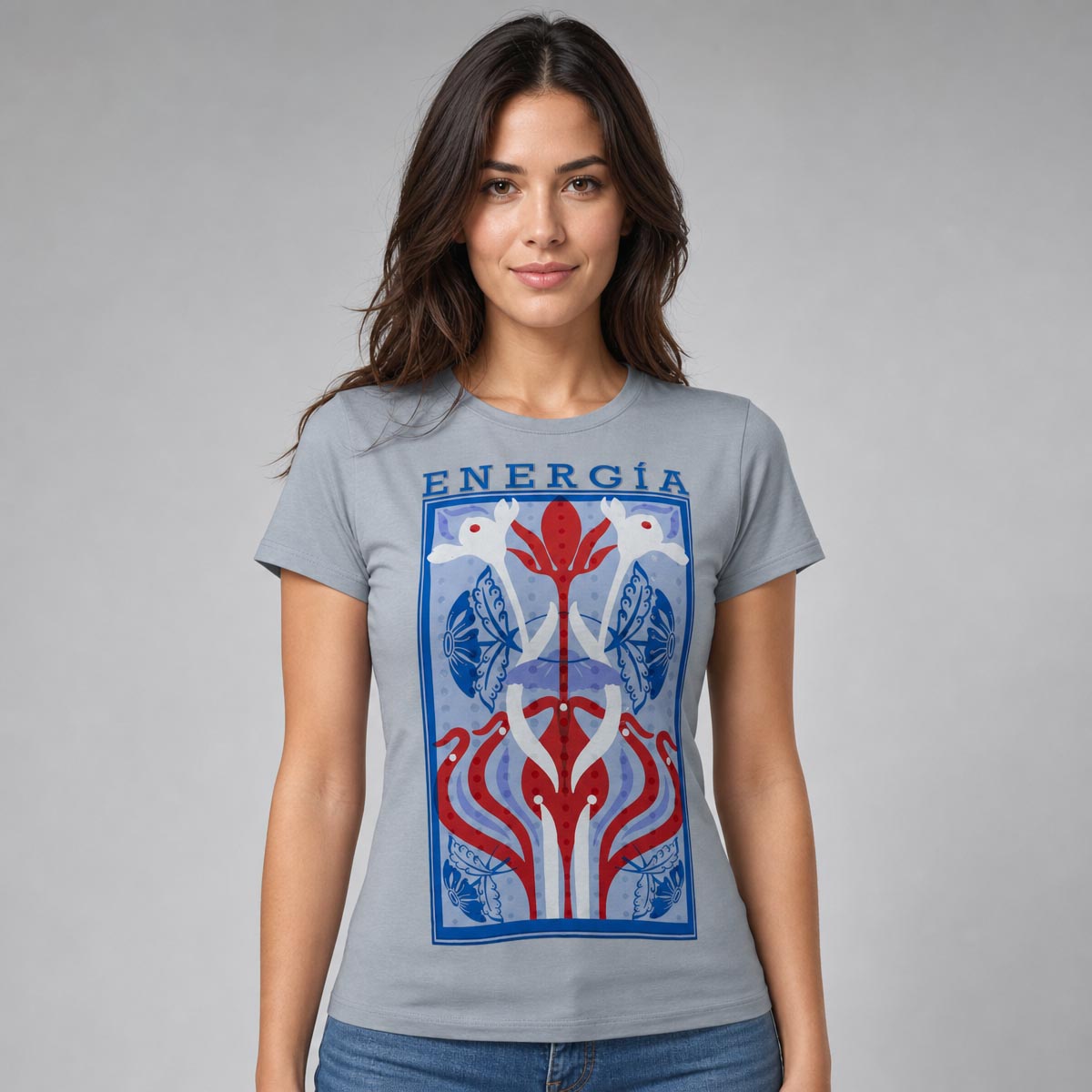 playera gris de mujer
