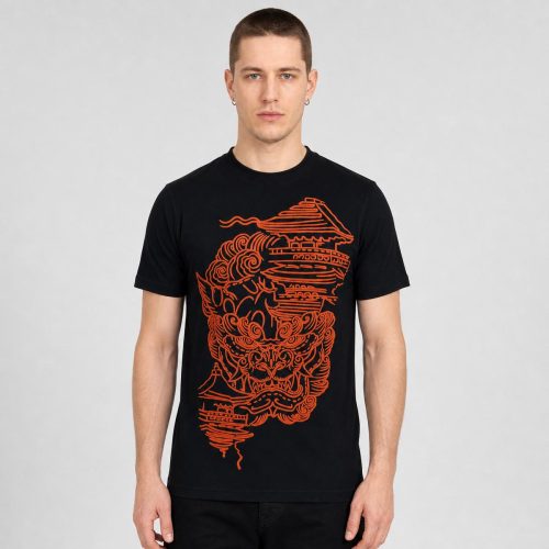 playera negra de hombre