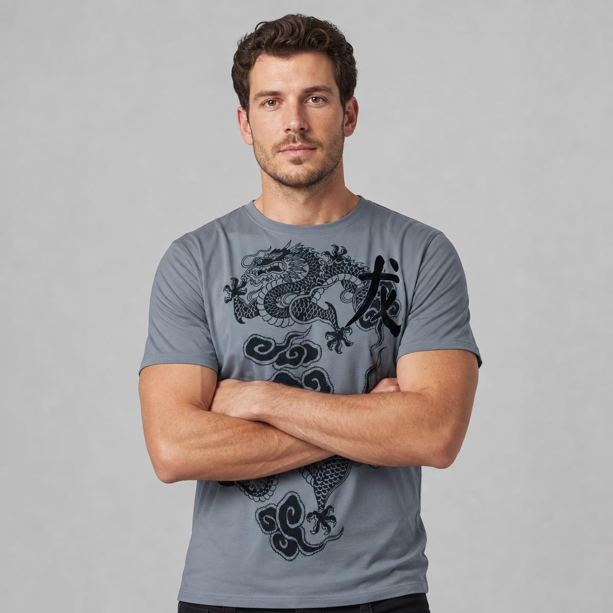 playera gris de hombre