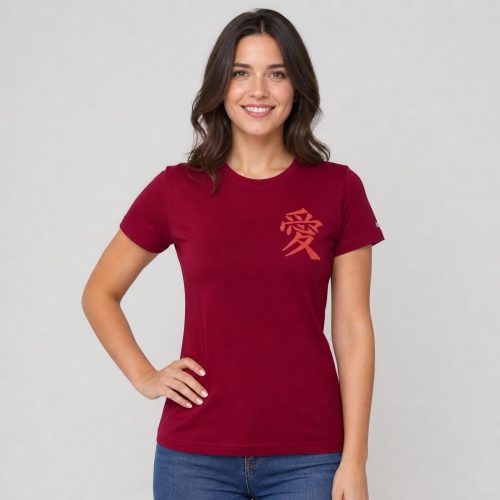 playera roja de mujer