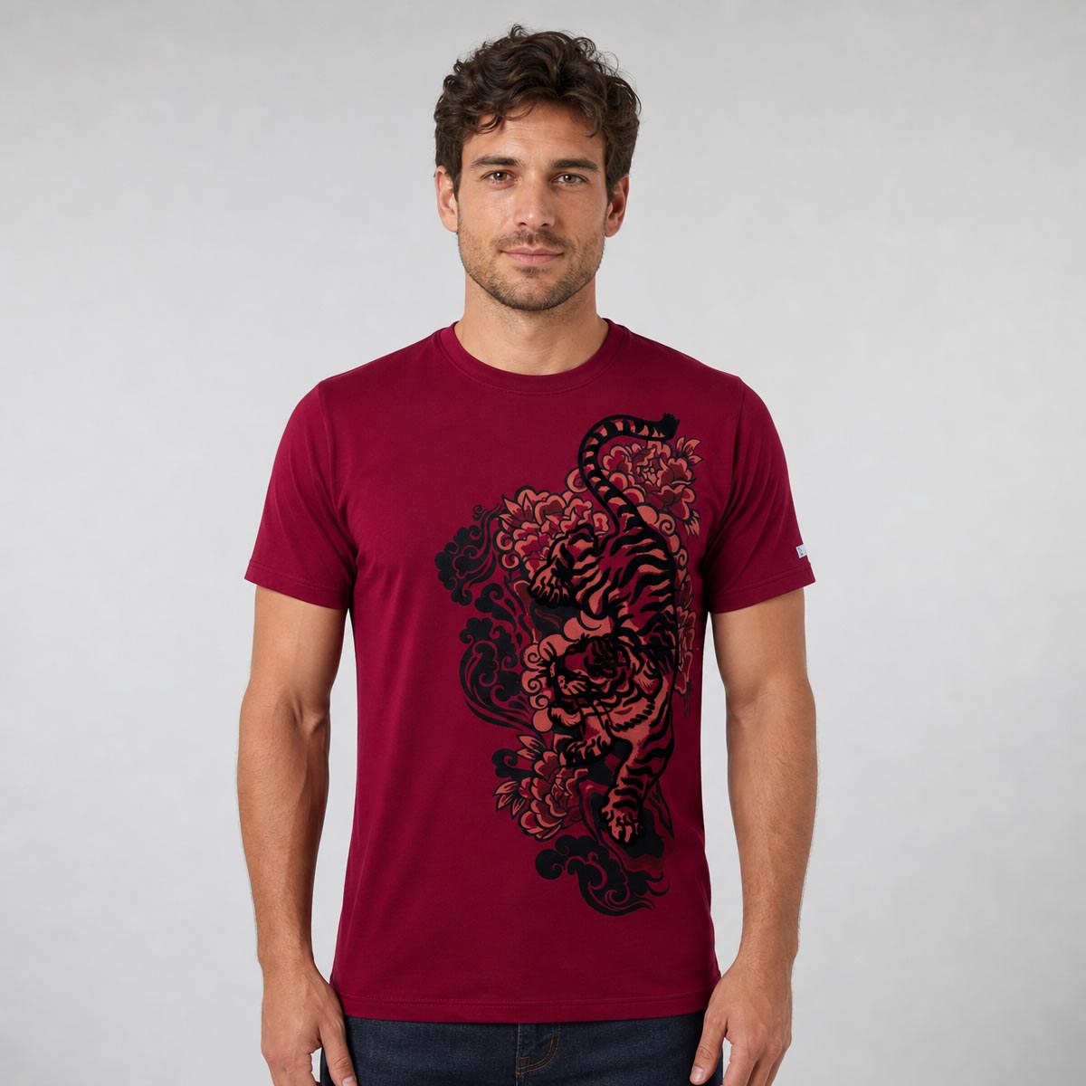 playera roja de hombre