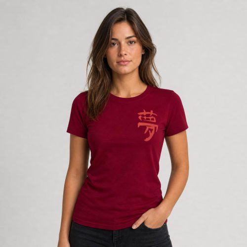 playera roja de mujer
