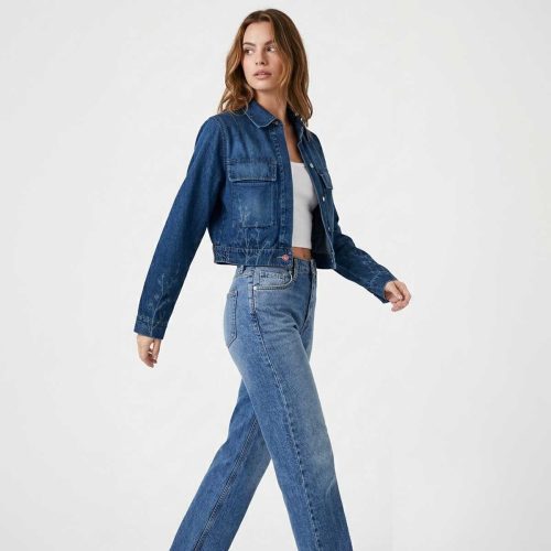 CHAMARRA DE MEZCLILLA PARA MUJER, ROPA URBANA